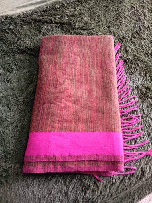 Wool throw Yak Wool Shawl Yoga Meditation Oversized Blanket Travel Wrap Handmade in Nepal